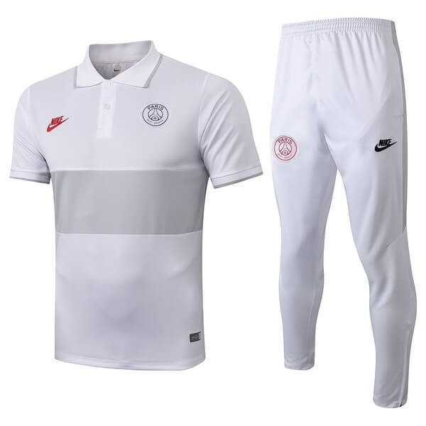 Replicas Polo Paris Saint Germain Conjunto Completo 2019/20 Blanco Gris